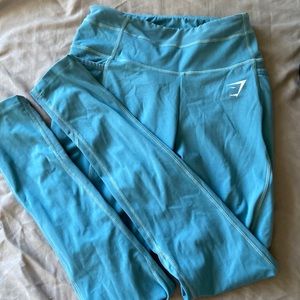 Blue gym shark leggings